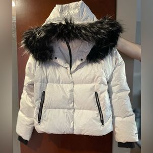 The North Face short white coat Size XS